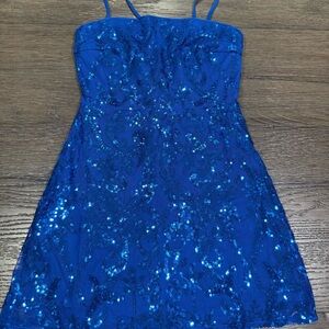 Lulu's Sparkling Blue Sequin Dress